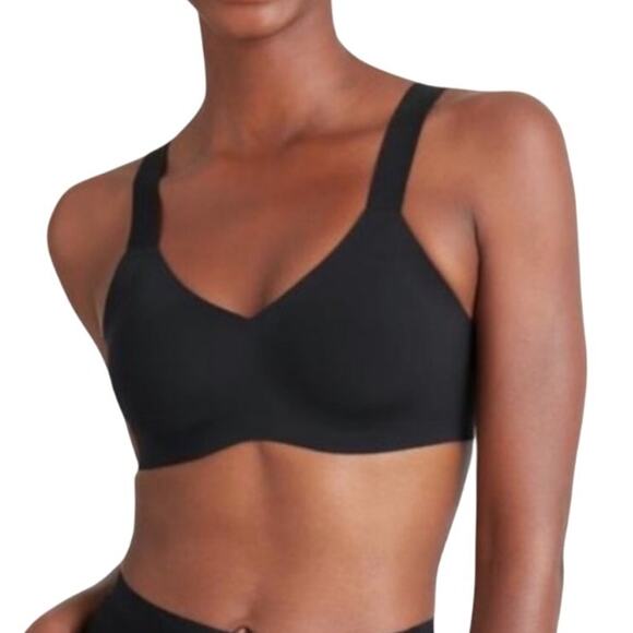 Knix Black Lightweight Adjustable Padded V Neck Evolution Bra - Picture 1 of 8